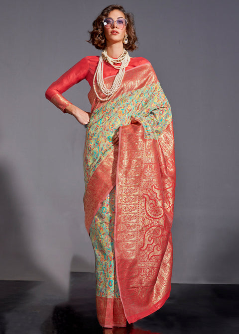 Sky Blue Versatile Elegance Modal Silk Saree – Effortless Style for Every Occasion ClothsVilla Main image
