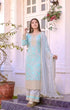 Load image into Gallery viewer, Sky Embroidered Kurta Palazzo Set ClothsVilla