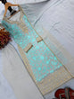 Load image into Gallery viewer, Sky Embroidered Kurta Palazzo Set ClothsVilla