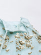 Load image into Gallery viewer, Sky - Net Floral Work Semi-Stitched Lehenga Clothsvilla