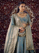 Load image into Gallery viewer, Sky Party Wear Silk Lehenga Set ClothsVilla
