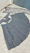 Load image into Gallery viewer, Smoke Gray Shimmer Silk Lehenga Set with Sequins &amp; Dori Work – Unstitched Blouse &amp; Net Dupatta ClothsVilla