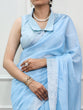 Load image into Gallery viewer, Soft Linen Saree with Zari Border ClothsVilla