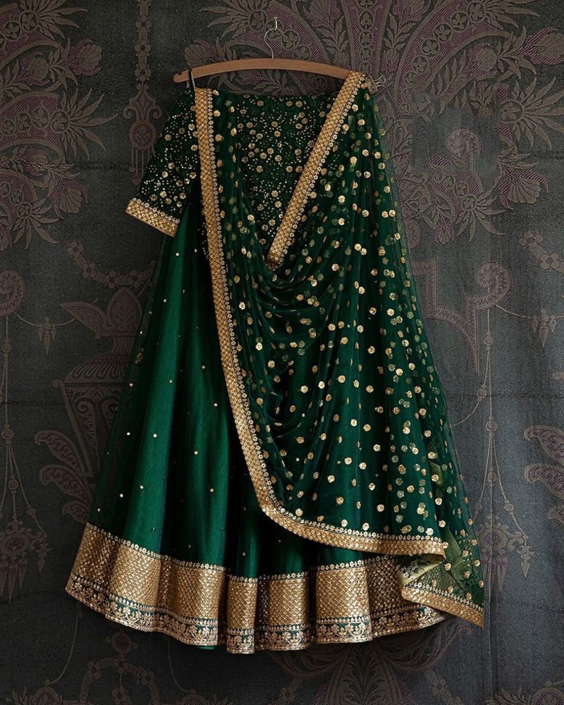 Sparkling Elegance: Embroidered Nylon Net Lehenga Choli ClothsVilla Main image