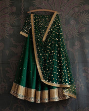 Load image into Gallery viewer, Sparkling Elegance: Embroidered Nylon Net Lehenga Choli ClothsVilla