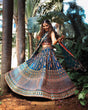 Load image into Gallery viewer, Stunning Blue Chinon Lehenga Choli with Multicolor Thread &amp; Sequin Work ClothsVilla