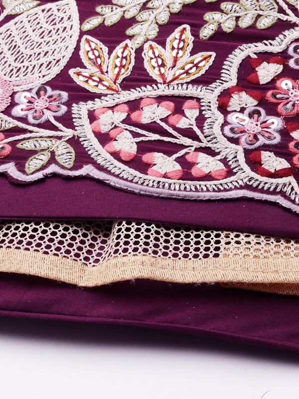 Stunning Burgundy Sequinned Georgette Lehenga Choli Set ClothsVilla