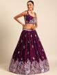 Load image into Gallery viewer, Stunning Burgundy Sequinned Georgette Lehenga Choli Set ClothsVilla