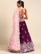 Load image into Gallery viewer, Stunning Burgundy Sequinned Georgette Lehenga Choli Set ClothsVilla
