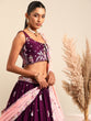 Load image into Gallery viewer, Stunning Burgundy Sequinned Georgette Lehenga Choli Set ClothsVilla