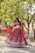 Load image into Gallery viewer, Stunning Dyeable Viscose Jacquard Red Lehenga Choli Set with Embroidered Sequins Work ClothsVilla