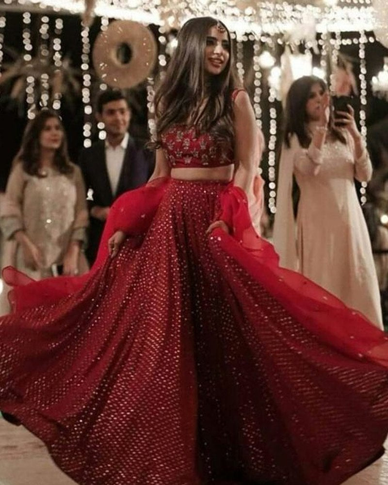 Stunning Faux Georgette Lehenga Choli Dupatta Set with Embroidered Detailing ClothsVilla Main image