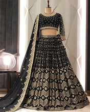 Load image into Gallery viewer, Stunning Georgette Lehenga Choli Dupatta Set with Sequined Embroidery ClothsVilla