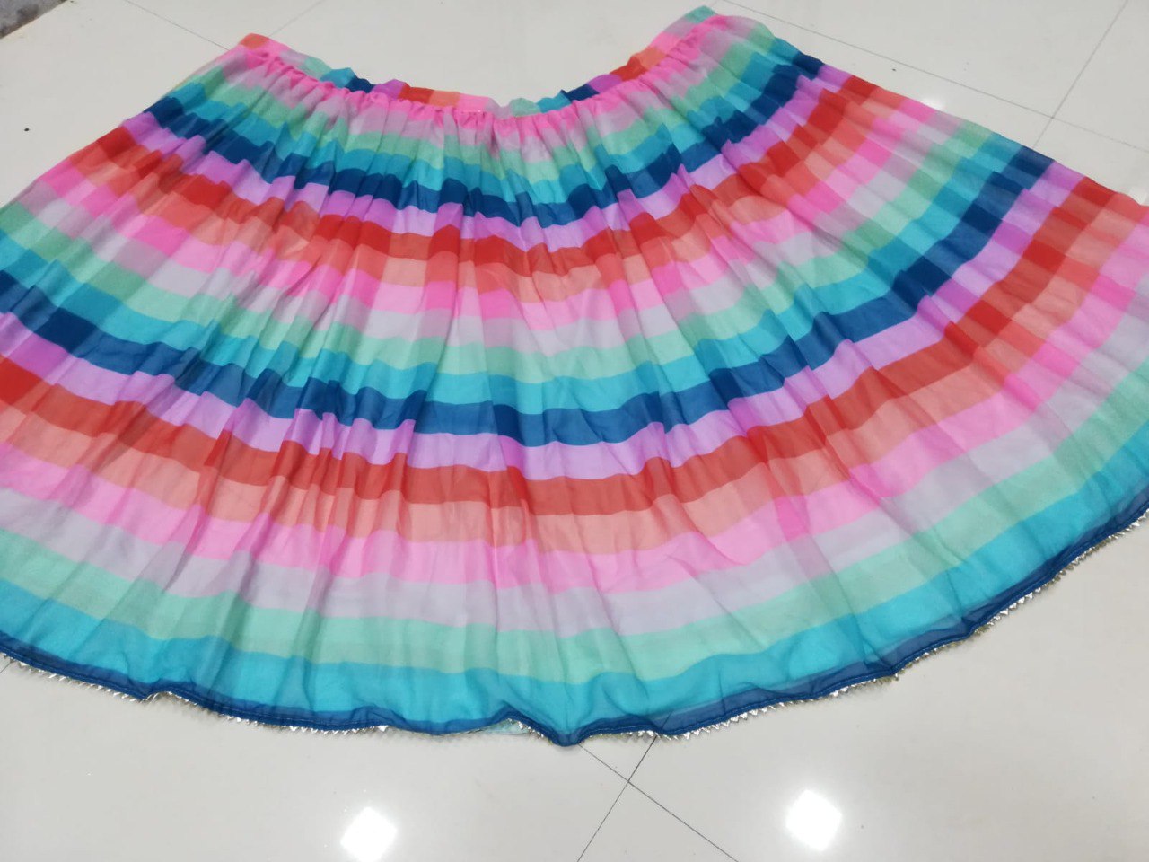 Stunning Georgette Multicolor Lehenga Choli Dupatta Set Secondary image