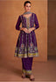 Stunning Purple Embroidered Chinon Salwar Suit Set with Dupatta ClothsVilla