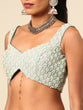 Load image into Gallery viewer, Stunning Sea Green Chinon Lehenga with Zardosi Embroidery and Sequins ClothsVilla