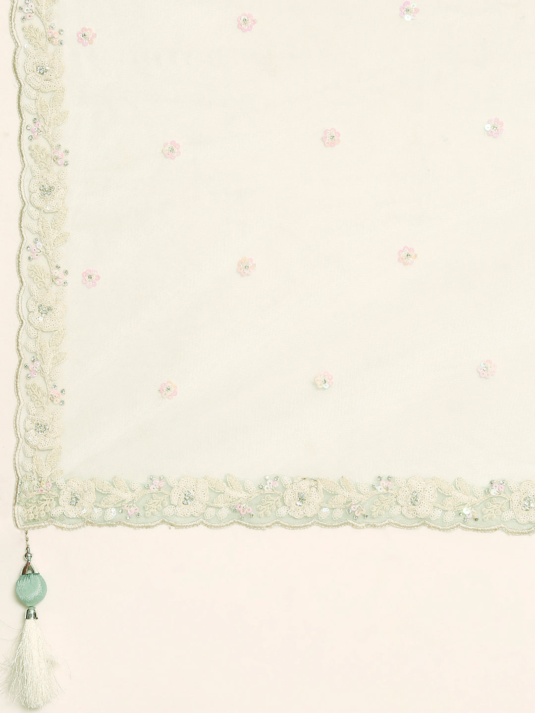 Stunning Sea Green Chinon Lehenga with Zardosi Embroidery and Sequins ClothsVilla