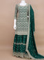 Stunning Sequined Embroidered Sharara Suit ClothsVilla