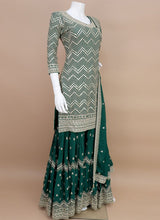 Load image into Gallery viewer, Stunning Sequined Embroidered Sharara Suit ClothsVilla