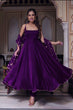 Load image into Gallery viewer, Stunning Violet Faux Georgette Anarkali Suit ClothsVilla
