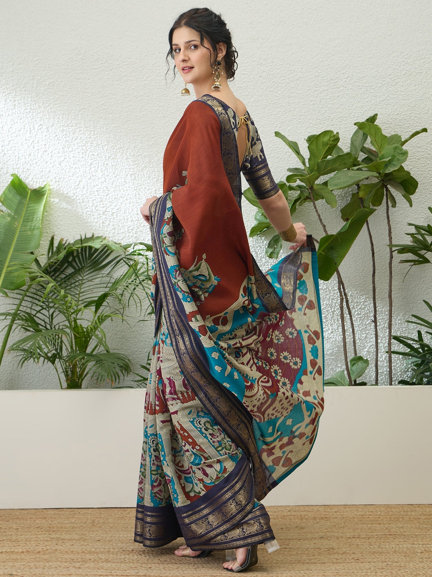 Svarika Comfortable PV Cotton Saree for Daily & Festive Wear ClothsVilla