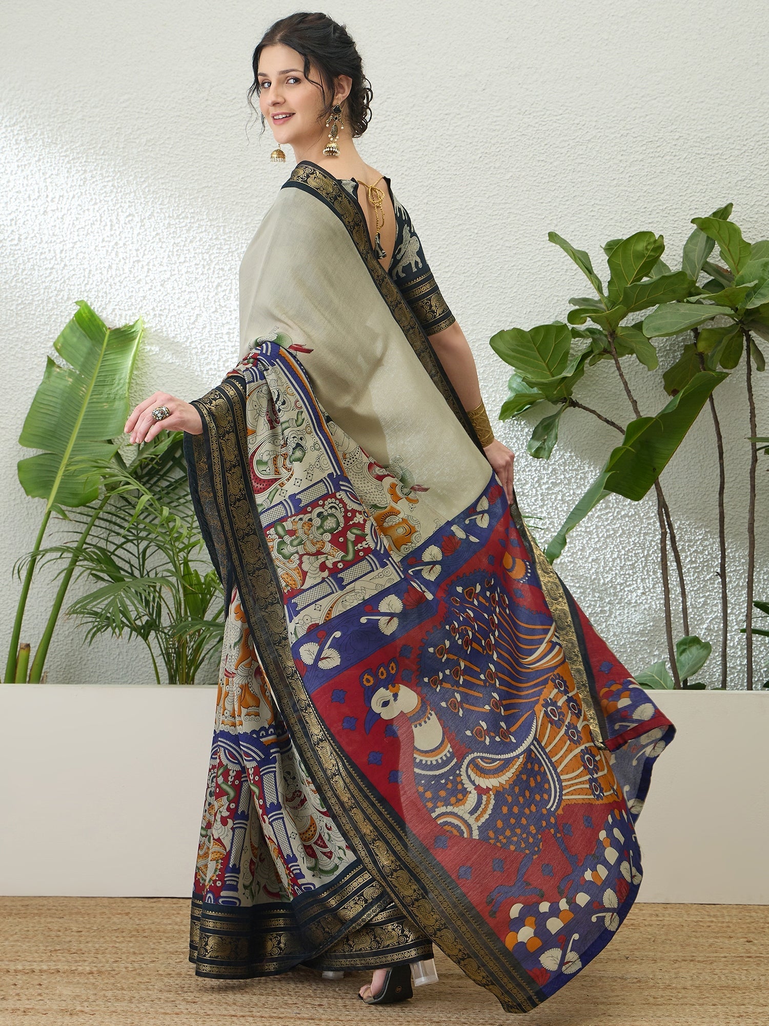 Svarika Comfortable PV Cotton Saree for Daily & Festive Wear ClothsVilla