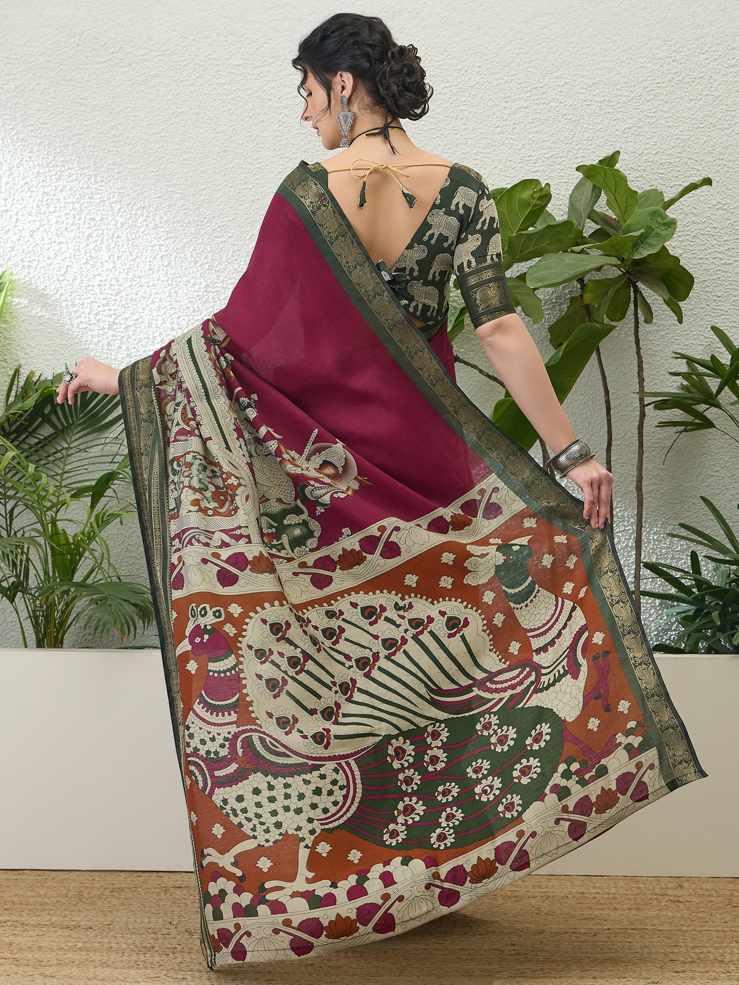 Svarika Comfortable PV Cotton Saree for Daily & Festive Wear ClothsVilla