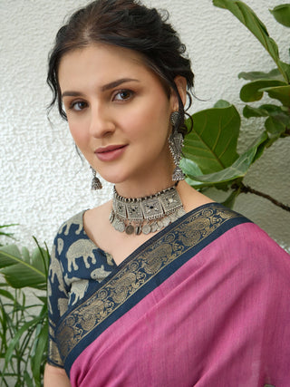 Svarika Comfortable PV Cotton Saree for Daily & Festive Wear ClothsVilla
