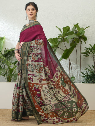 Svarika Comfortable PV Cotton Saree for Daily & Festive Wear ClothsVilla
