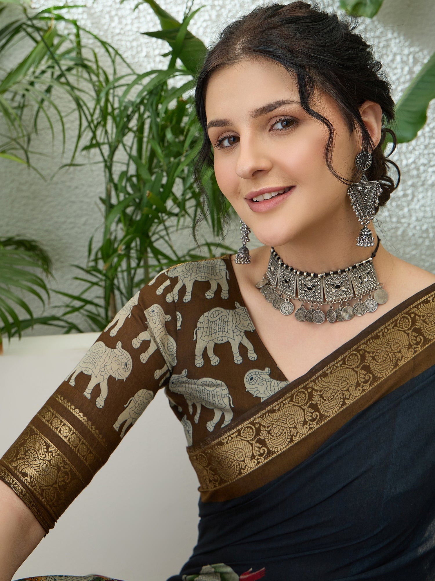 Svarika Comfortable PV Cotton Saree for Daily & Festive Wear ClothsVilla