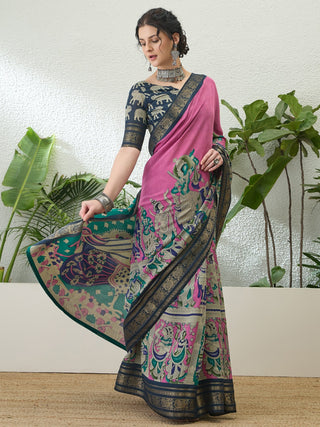 Svarika Comfortable PV Cotton Saree for Daily & Festive Wear ClothsVilla