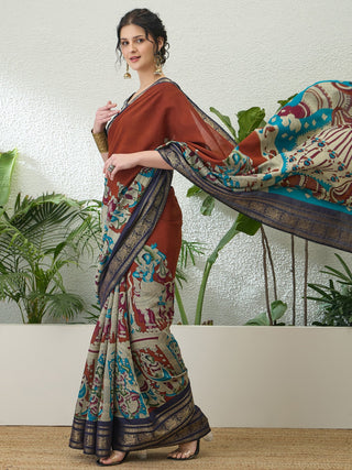 Svarika Comfortable PV Cotton Saree for Daily & Festive Wear ClothsVilla