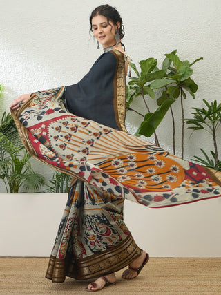 Svarika Comfortable PV Cotton Saree for Daily & Festive Wear ClothsVilla