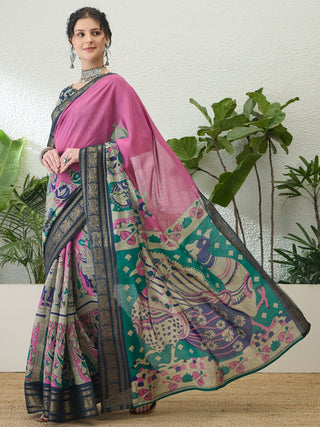 Svarika Comfortable PV Cotton Saree for Daily & Festive Wear ClothsVilla