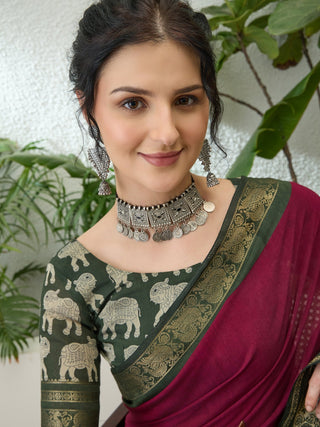 Svarika Comfortable PV Cotton Saree for Daily & Festive Wear ClothsVilla