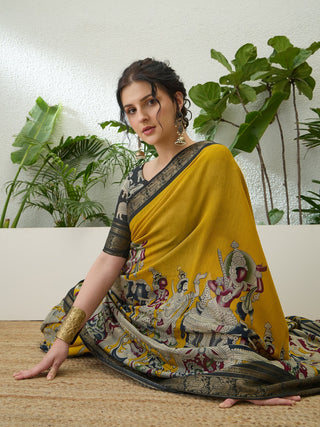 Svarika Comfortable PV Cotton Saree for Daily & Festive Wear ClothsVilla