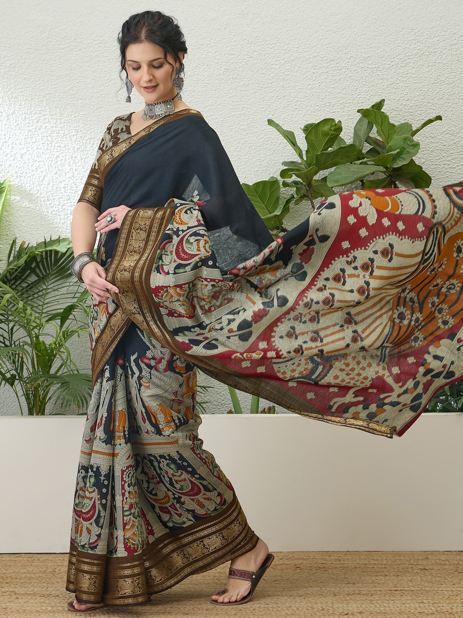 Svarika Comfortable PV Cotton Saree for Daily & Festive Wear ClothsVilla