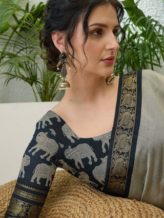 Svarika Comfortable PV Cotton Saree for Daily & Festive Wear ClothsVilla