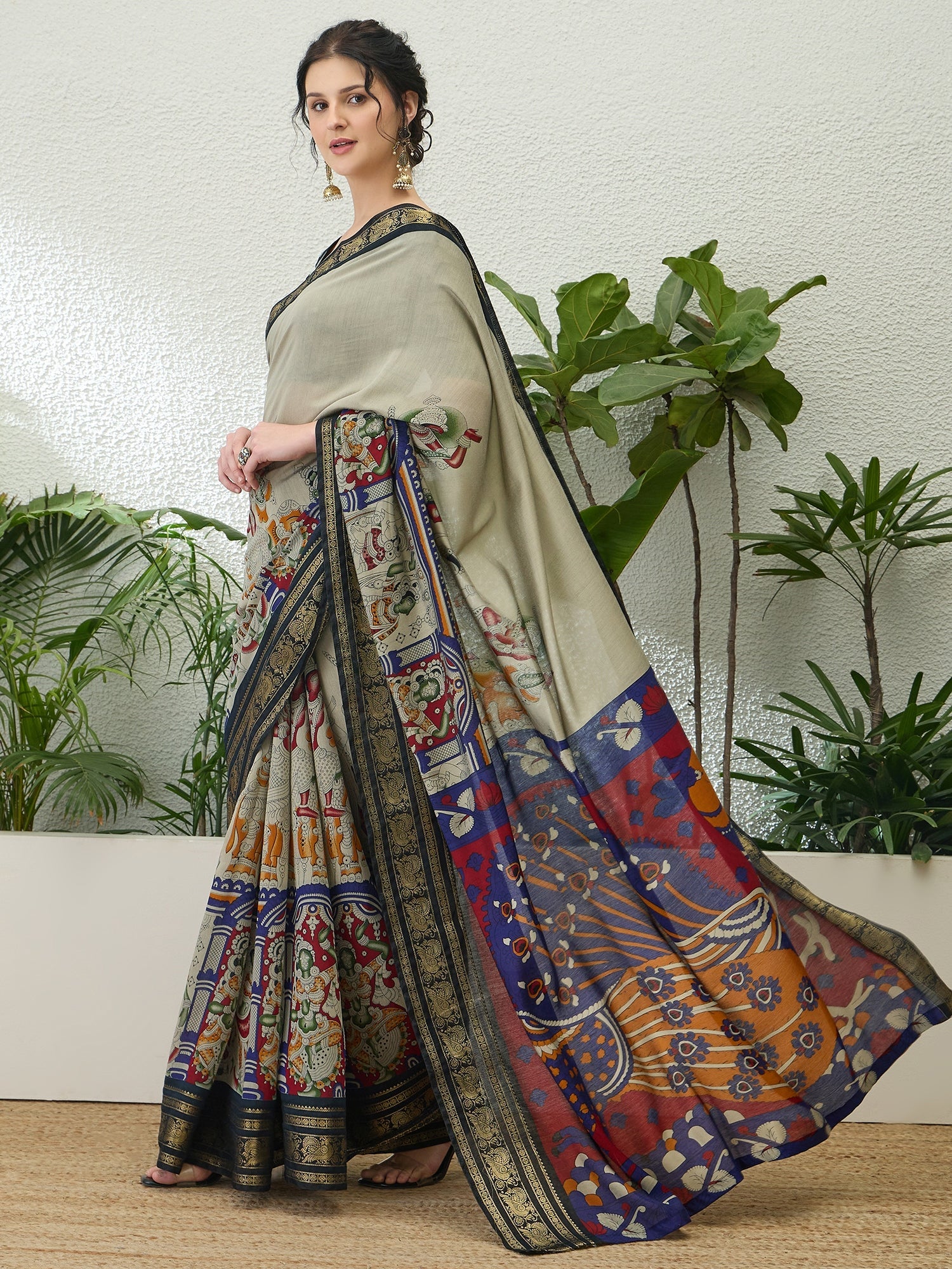 Svarika Comfortable PV Cotton Saree for Daily & Festive Wear ClothsVilla