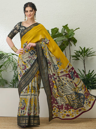 Svarika Comfortable PV Cotton Saree for Daily & Festive Wear ClothsVilla