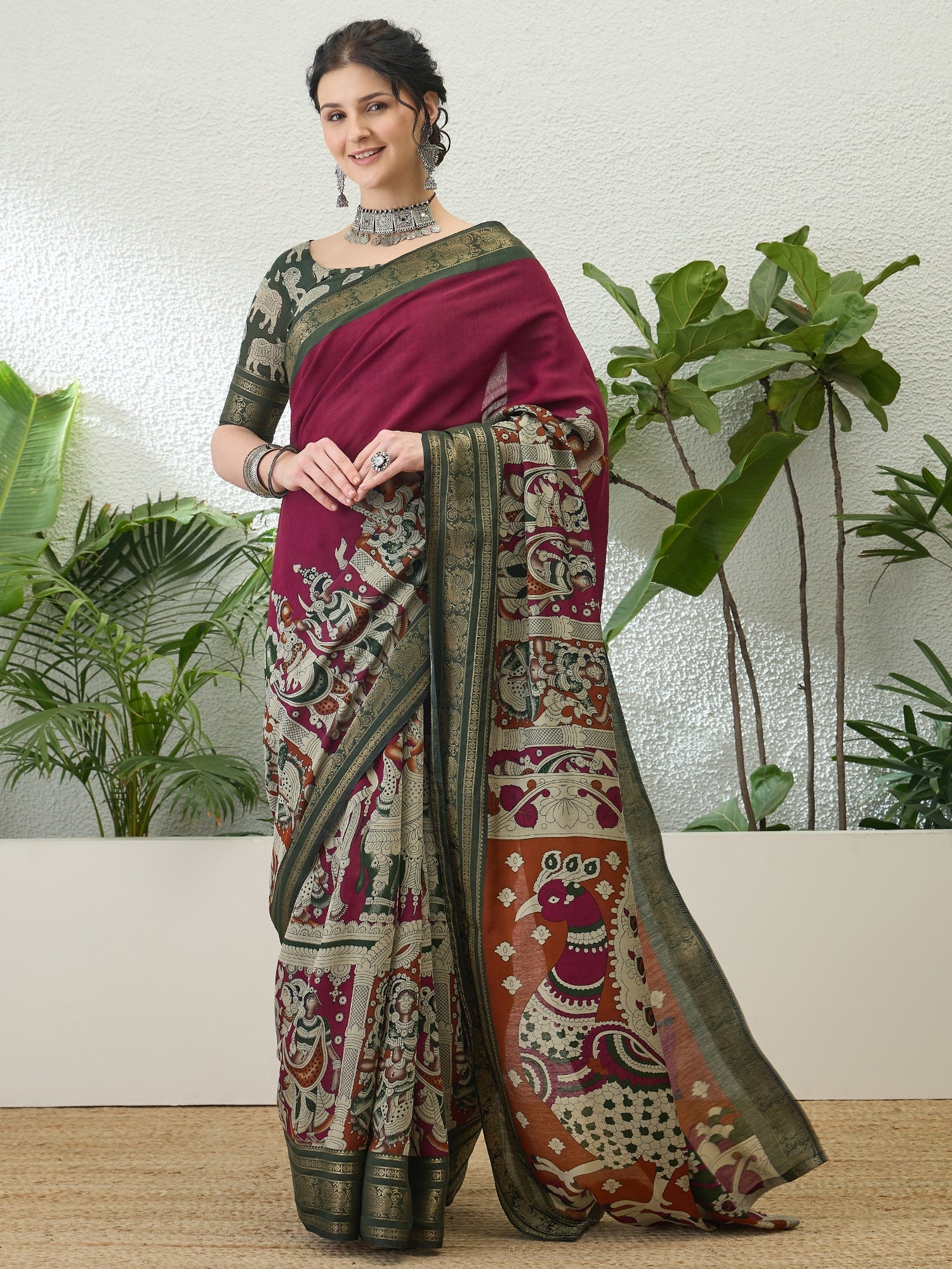 Svarika Comfortable PV Cotton Saree for Daily & Festive Wear ClothsVilla