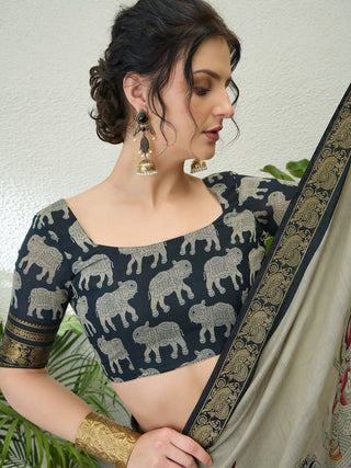 Svarika Comfortable PV Cotton Saree for Daily & Festive Wear ClothsVilla
