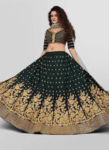 Load image into Gallery viewer, Tafeta Satin Lehenga Set with Embroidered Sequins ClothsVilla