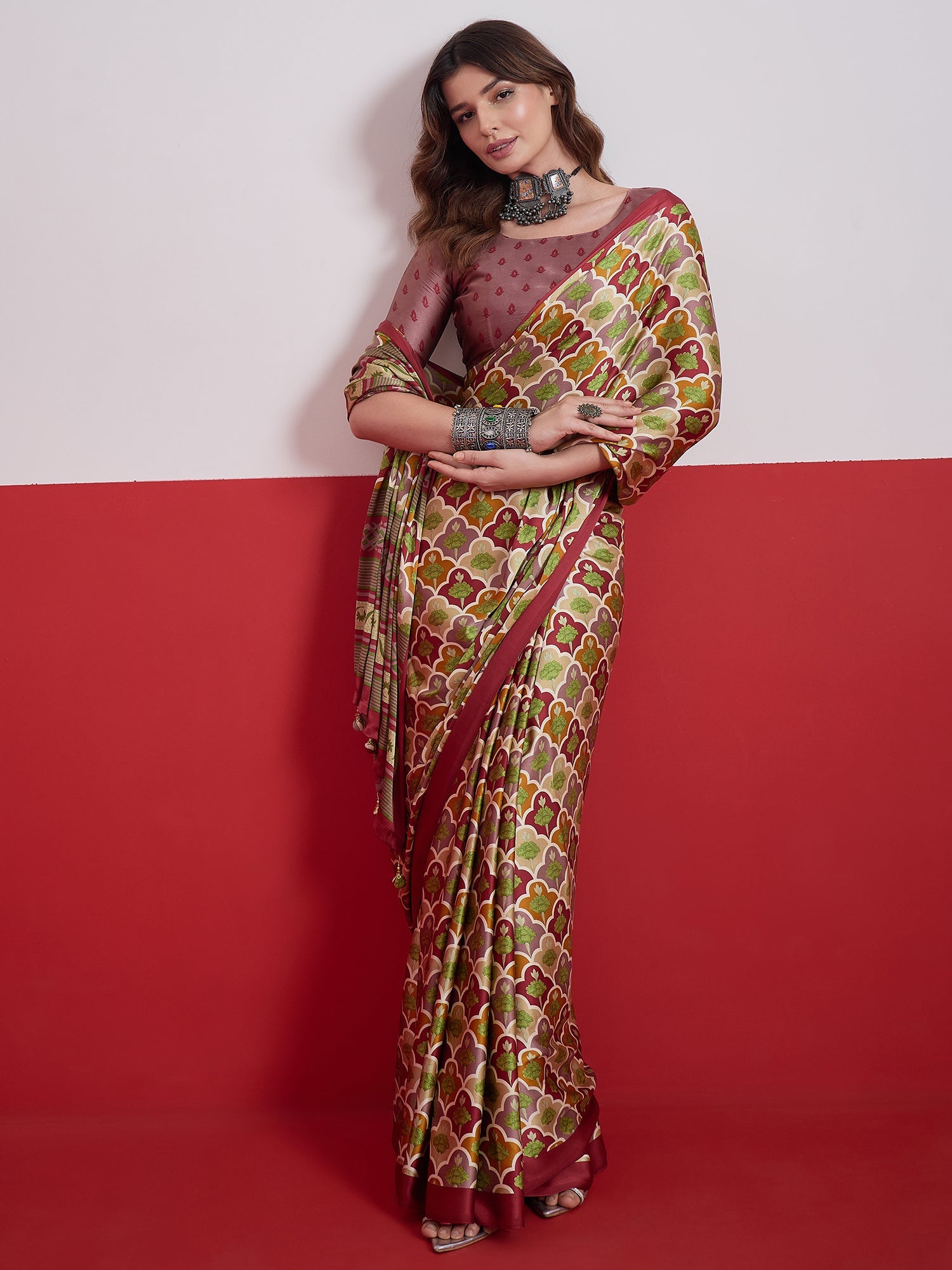 Tanirika Stylish Semi Modal Saree for Party & Festive Wear ClothsVilla
