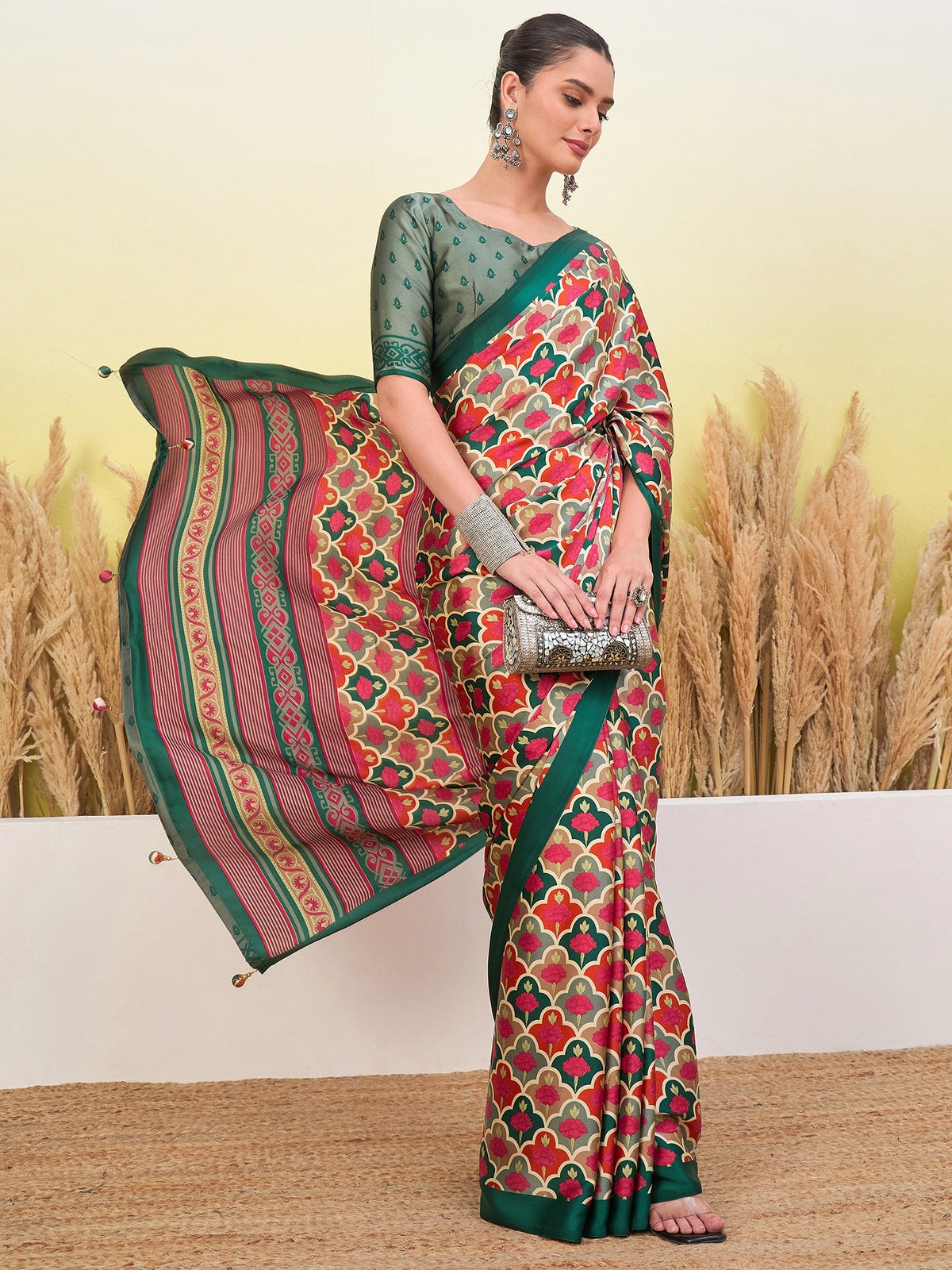 Tanirika Stylish Semi Modal Saree for Party & Festive Wear ClothsVilla