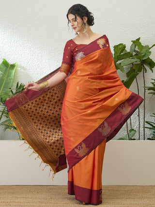 Tarunika Handloom Silk Saree for Wedding & Festive Wear ClothsVilla