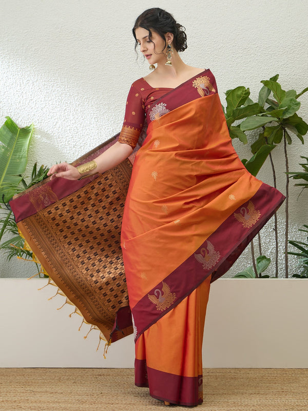 Tarunika Handloom Silk Saree for Wedding & Festive Wear ClothsVilla