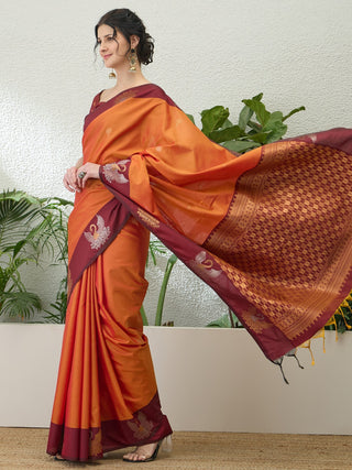 Tarunika Handloom Silk Saree for Wedding & Festive Wear ClothsVilla