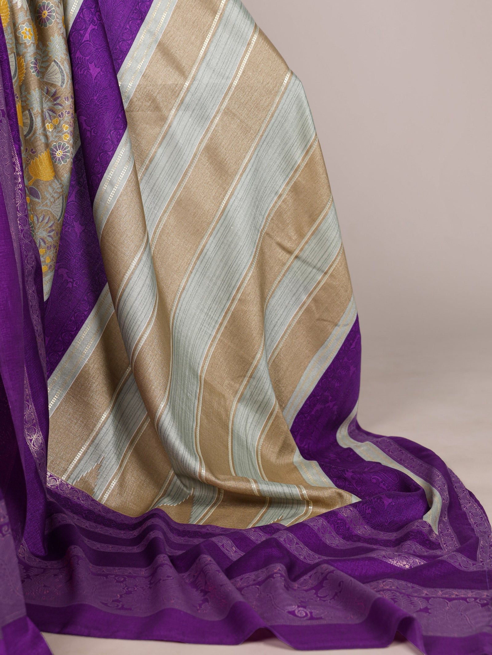 Tasar Silk Floral Printed Saree ClothsVilla