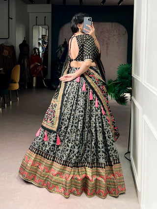 Tasar Silk Sparkle Lehenga Set Clothsvilla